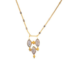 Cargar imagen en el visor de la galería, Collar Sofia piedra luna arco iris