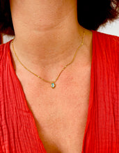 Cargar imagen en el visor de la galería, Collar Sofia topacio azul