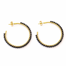 Cargar imagen en el visor de la galería, Pendientes Cristina onix negro