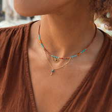 Cargar imagen en el visor de la galería, Gargantilla Ana Arenisca Dorada