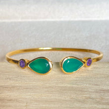 Cargar imagen en el visor de la galería, Pulsera Luna onix verde