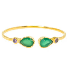 Cargar imagen en el visor de la galería, Pulsera Luna onix verde