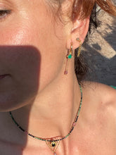 Cargar imagen en el visor de la galería, Aros Estrella Ónix verde