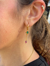 Cargar imagen en el visor de la galería, Aros Estrella Ónix verde