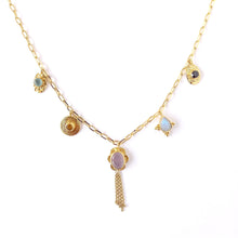 Cargar imagen en el visor de la galería, Collar Rosalía cuarzo rosa