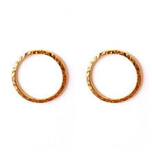Cargar imagen en el visor de la galería, Pendientes Aro amartillado pequeño
