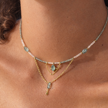 Cargar imagen en el visor de la galería, Gargantilla Ana aguamarina
