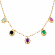 Cargar imagen en el visor de la galería, Collar Rosalia Calcedonia azul
