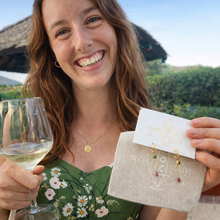 Cargar imagen en el visor de la galería, Aros Estrella Ónix verde
