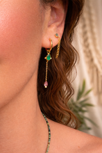 Cargar imagen en el visor de la galería, Aros Estrella Ónix verde
