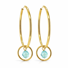 Cargar imagen en el visor de la galería, pendientes criollas grande amazonita por Bechi Ulivi Jewels
aros grande bañados en oro con amazonita por Bechi Ulivi Jewels

