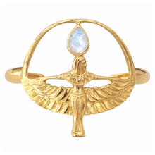 Cargar imagen en el visor de la galería, pulsera isis bañada en oro con piedra luna en forma de lagrima
pulsera isis

