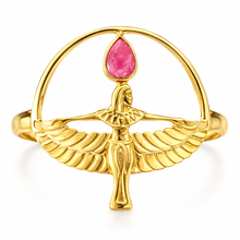 Cargar imagen en el visor de la galería, pulsera isis ruby por Bechi Ulivi Jewels
pulsera isis bañada en oro con un ruby en forma de lagrima
