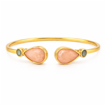 Cargar imagen en el visor de la galería, pulsera luna piedra adularia
esclava dorada con piedra adularia y labradorita por Bechi Ulivi Jewels
